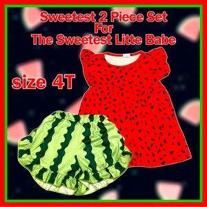 SO EFFIN CUTE ! MATCHING WATERELON SET. size 4T
